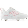 New Balance Women’s Fresh Foam X Velo V4 Metal Softball Shoes(White/Ultra Pink)