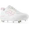 New Balance Women’s Fresh Foam X Velo V4 Metal Softball Shoes(White/Ultra Pink)