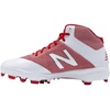 New Balance mens 4040 V4 Tpu Molded Mid Cut(Red/White)