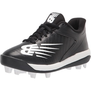 New Balance Kid’s 4040 V6 Molded Baseball Shoe(Black/White)