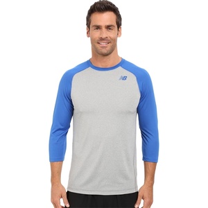 New Balance Mens 3/4 Baseball Raglan Top(Team Royal)