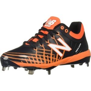 New Balance Men’s 4040 V5 Metal Baseball Shoe(Black/Orange)