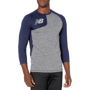 New Balance Men’s Baseball Assymetric Right 3/4 Sleeve(Team Navy)