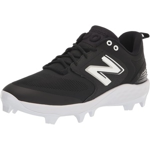 New Balance Men’s Fresh Foam 3000 V6 Molded Baseball Shoes(Black/White)