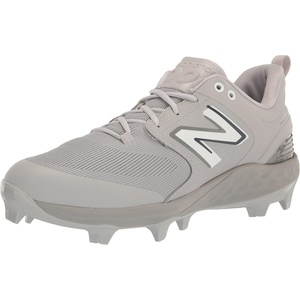 New Balance Men’s Fresh Foam 3000 V6 Molded Baseball Shoes(Grey/White)
