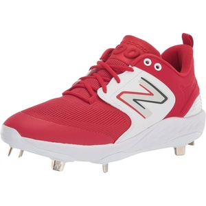 New Balance Men’s Fresh Foam X 3000 V6 Metal Baseball Shoes(Red/White)