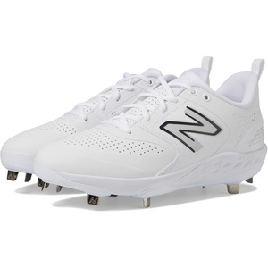 New Balance Men’s Fresh Foam X 3000 V6 Metal Baseball Shoes(White/Castlerock)