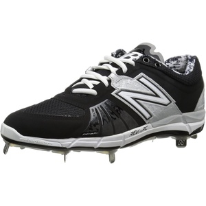 New Balance Men’s L3000V2 Metal Low Baseball Cleats(Black|silver)