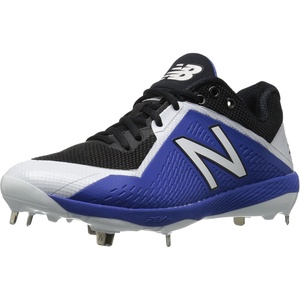 New Balance Men’s L4040v4 Metal Baseball Shoe(Black/Team Royal)