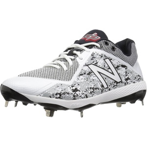 New Balance Men’s L4040v4 Metal Baseball Shoe(White/Camo Green)