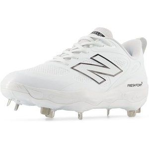 New Balance Women’s Fresh Foam X Velo V4 Metal Softball Shoes(White Synthetic/Black)
