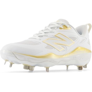 New Balance Women’s Fresh Foam X Velo V4 Metal Softball Shoes(White/Gold)