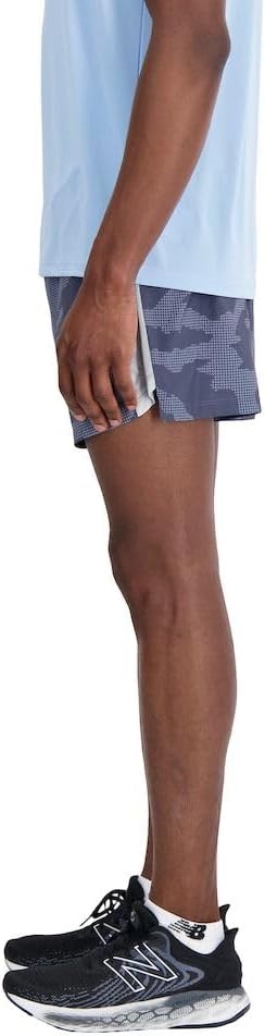 image:imageNew Balance Mens Accelerate 5 Inch Short 22Grey Print