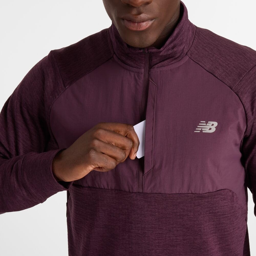 image:imageNew Balance Mens Athletics Heat Grid 12 ZipPlum Brown