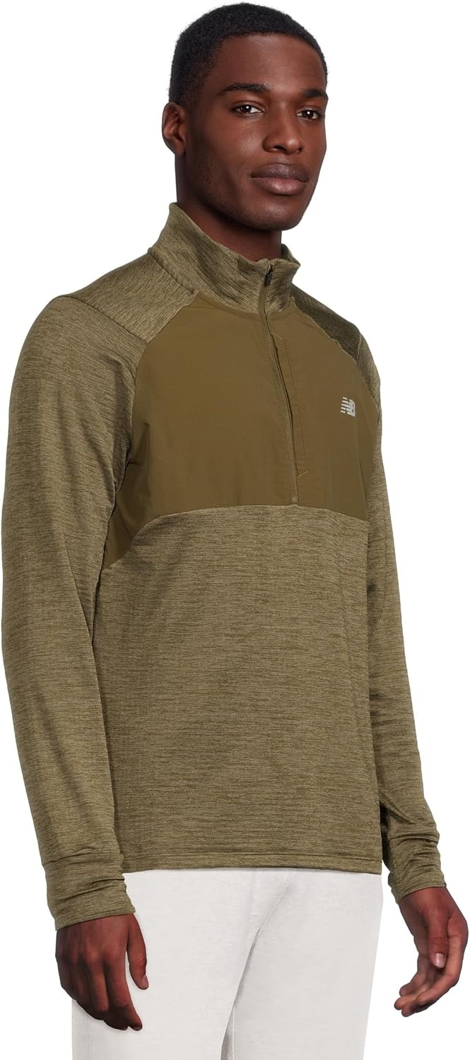 image:imageNew Balance Mens Athletics Heat Grid 12 ZipWoodland Heather