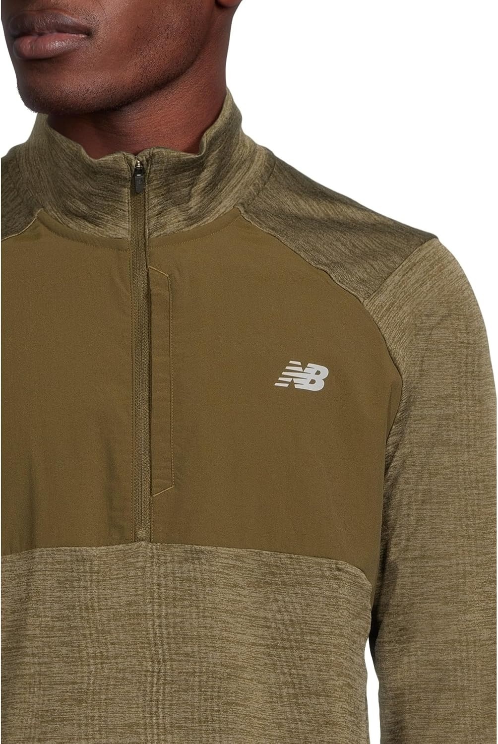 image:imageNew Balance Mens Athletics Heat Grid 12 ZipWoodland Heather