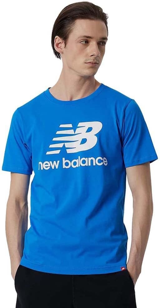 image:imageNew Balance Mens Essentials Stacked Logo TeeSerene Blue