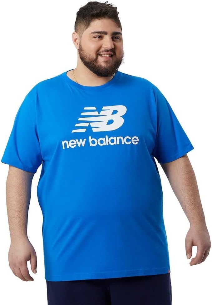 image:imageNew Balance Mens Essentials Stacked Logo TeeSerene Blue