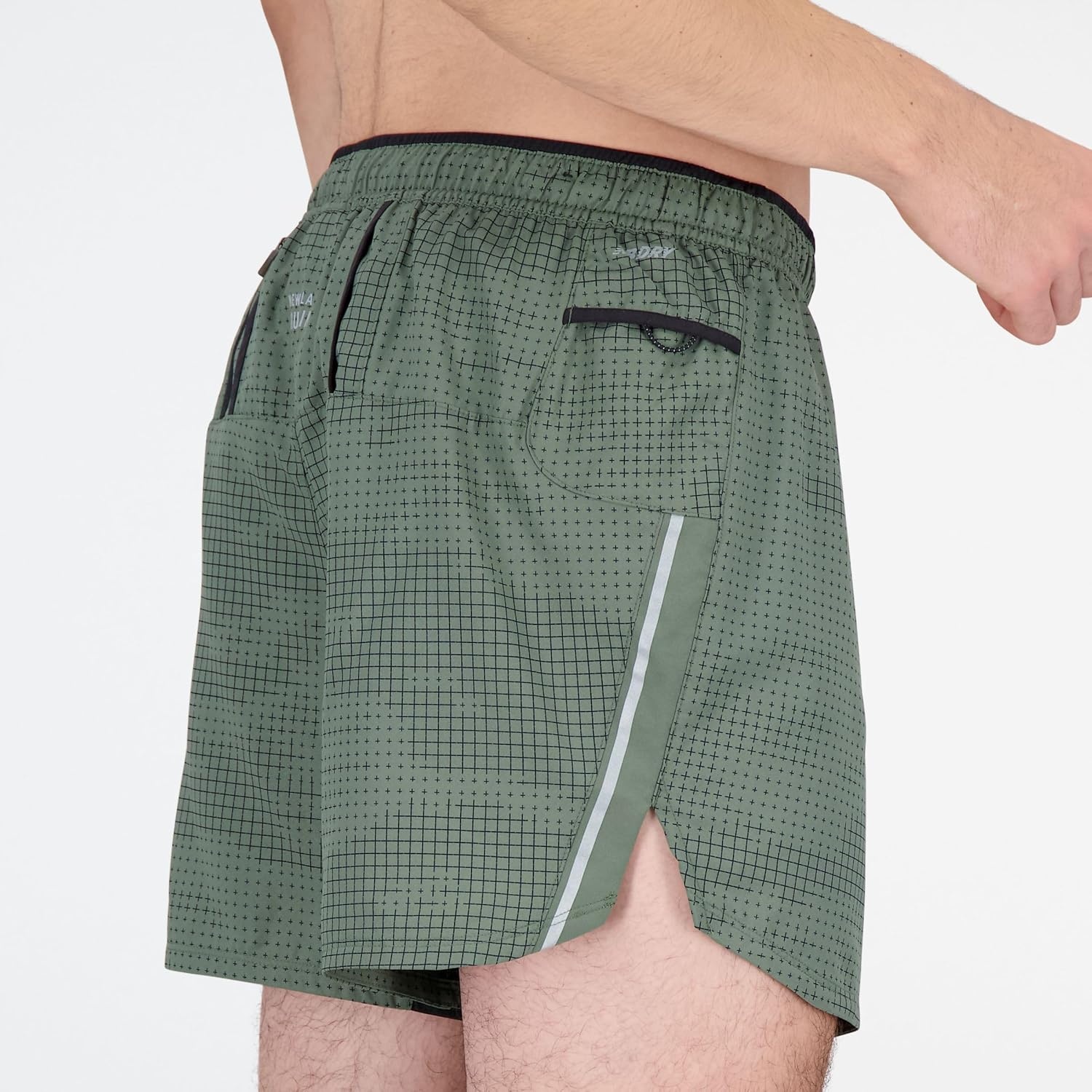 image:imageNew Balance Mens Impact Run 5 Inch ShortDeep Olive Green