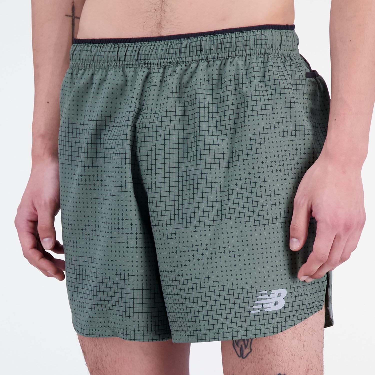image:imageNew Balance Mens Impact Run 5 Inch ShortDeep Olive Green