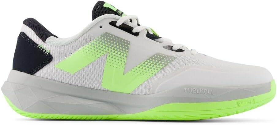 image:imageNew Balance Mens MC996 Lightweight Tennis ShoeWhiteBleached Lime GloBlack