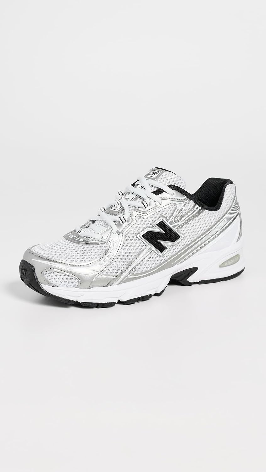 image:imageNew Balance Mens MC996 Lightweight Tennis ShoeWhiteMetallic SilverBlack