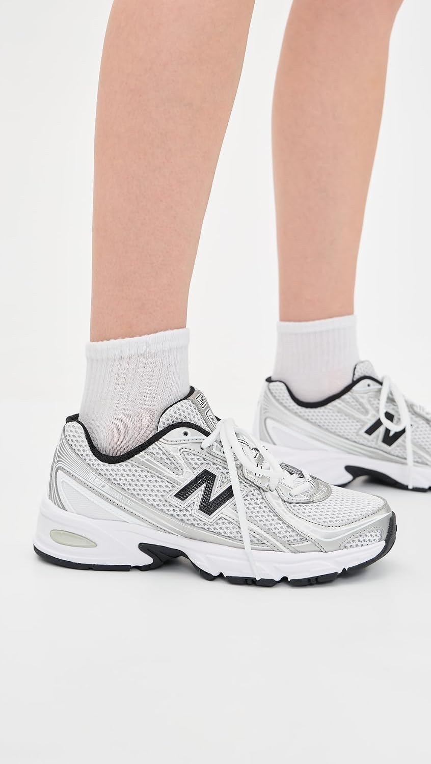 image:imageNew Balance Mens MC996 Lightweight Tennis ShoeWhiteMetallic SilverBlack