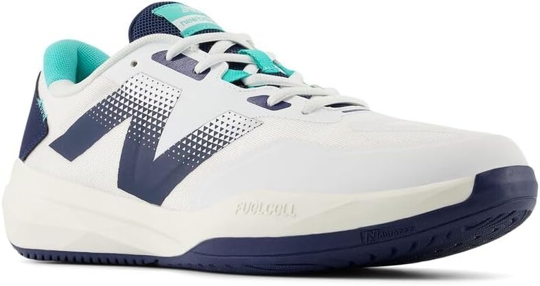 image:imageNew Balance Mens MC996 Lightweight Tennis ShoeWhiteNb NavyCyber Jade