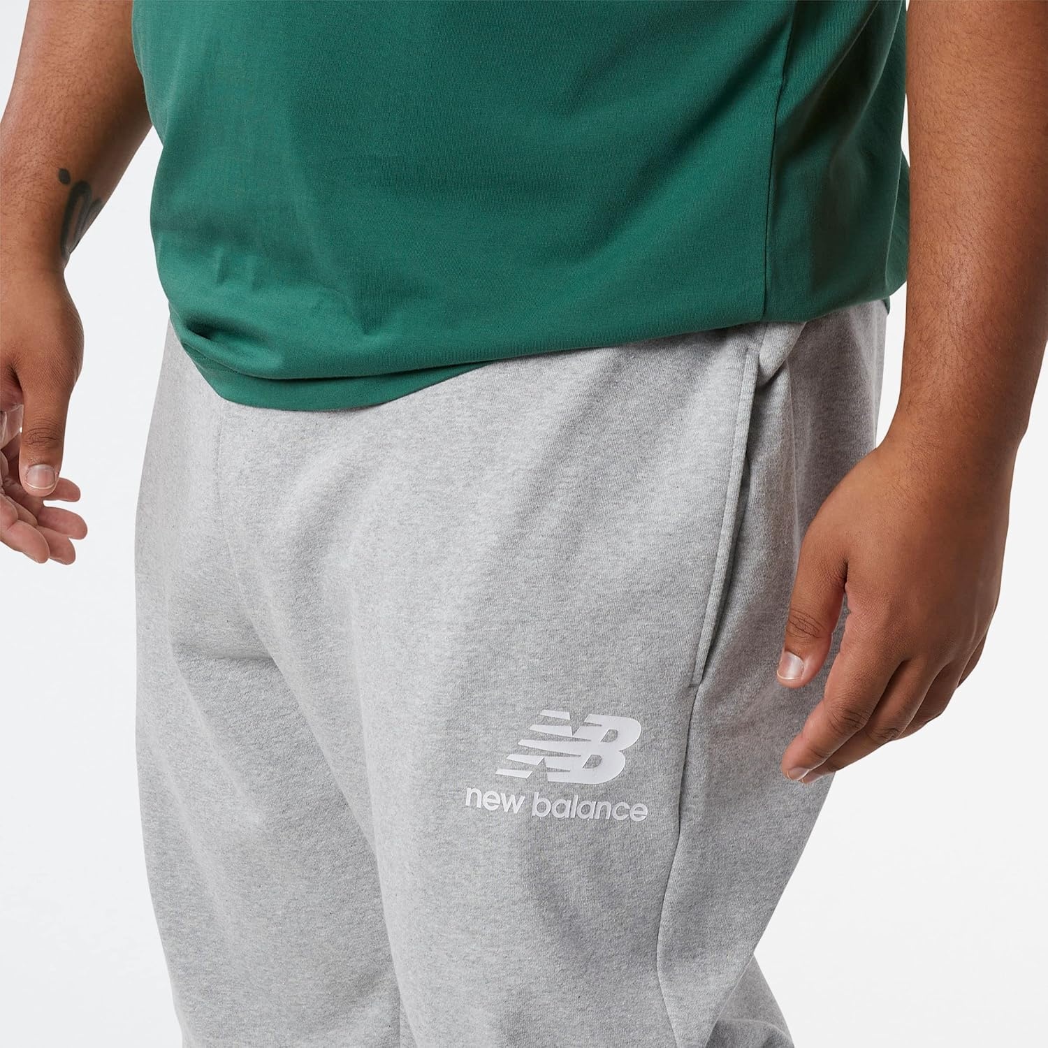 image:imageNew Balance Mens NB Essentials Stacked Logo SweatpantAthletic Grey