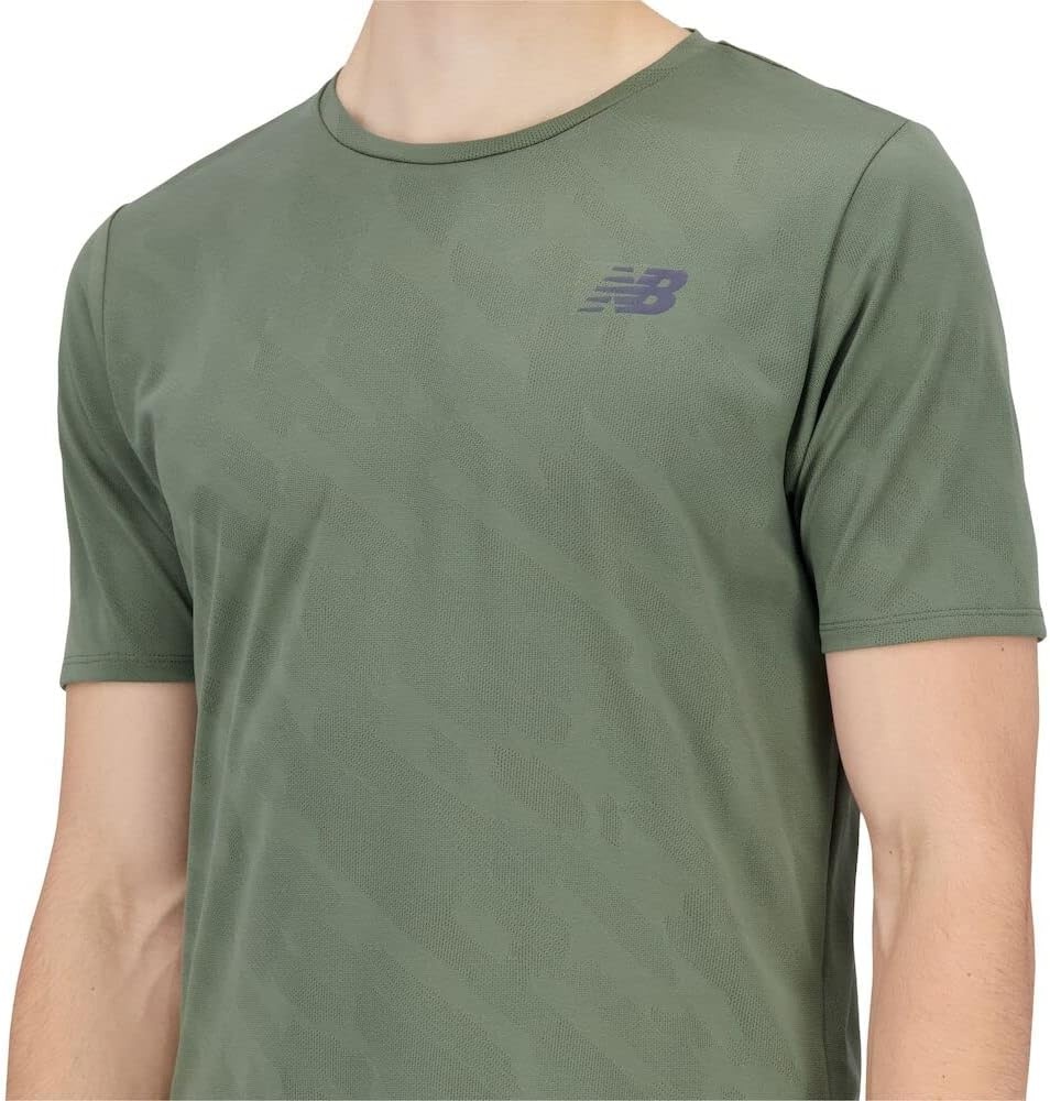 image:imageNew Balance Mens Q Speed Jacquard Short SleeveDeep Olive Green