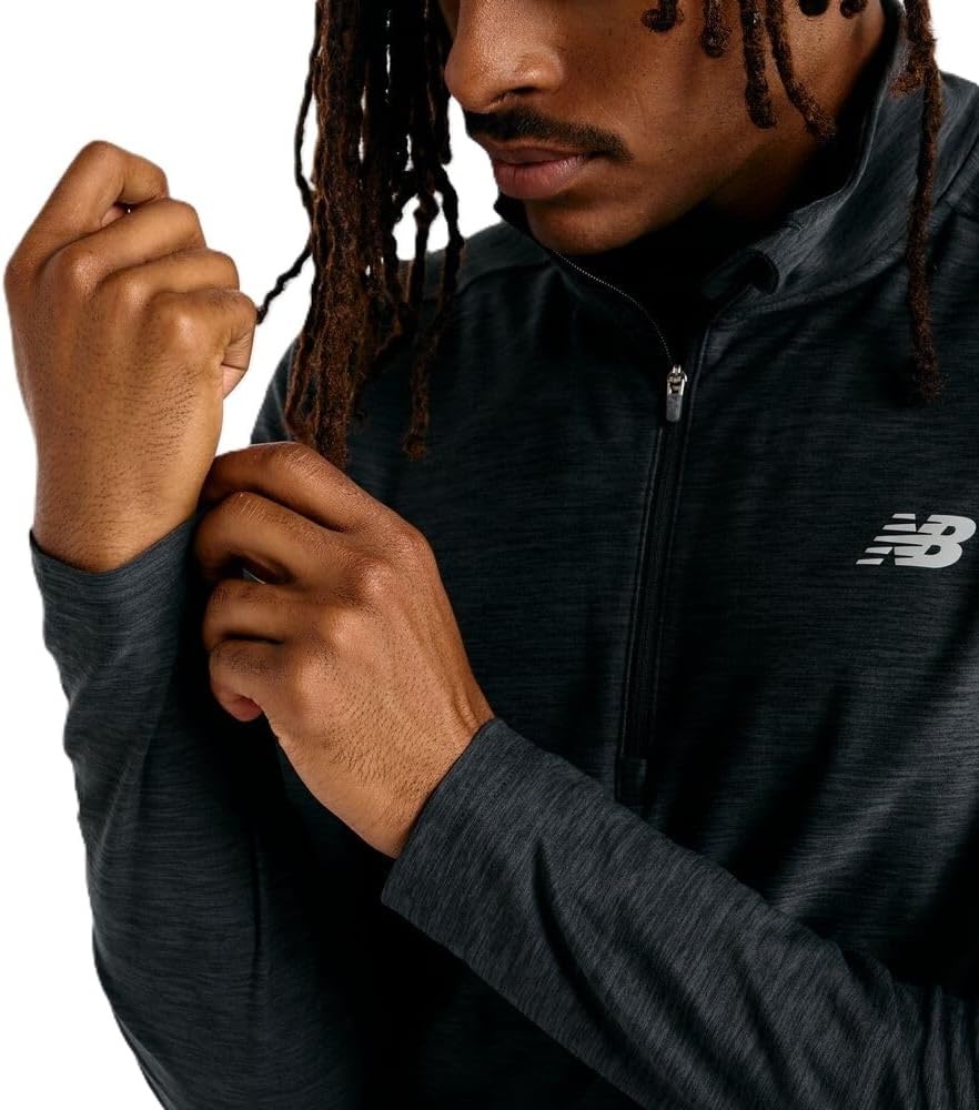 image:imageNew Balance Mens Space Dye 14 ZipBlack Heather