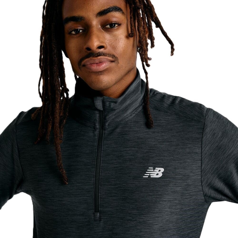image:imageNew Balance Mens Space Dye 14 ZipBlack Heather