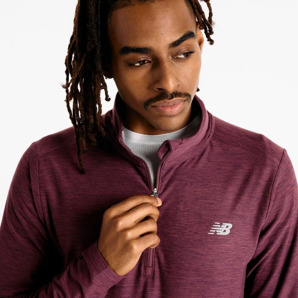 image:imageNew Balance Mens Space Dye 14 ZipFaded Plum Heather