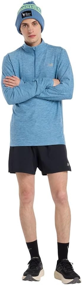 image:imageNew Balance Mens Space Dye 14 ZipShoreline Blue Heather