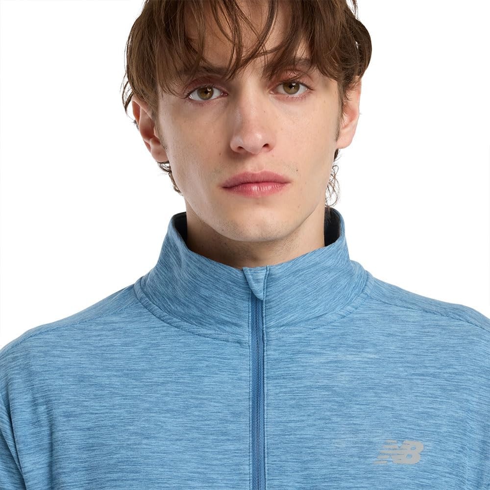 image:imageNew Balance Mens Space Dye 14 ZipShoreline Blue Heather