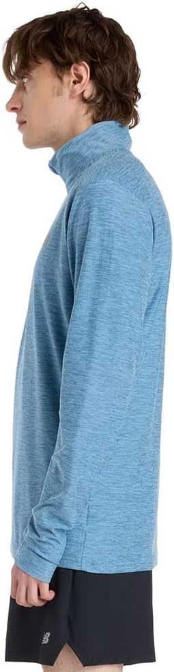 image:imageNew Balance Mens Space Dye 14 ZipShoreline Blue Heather
