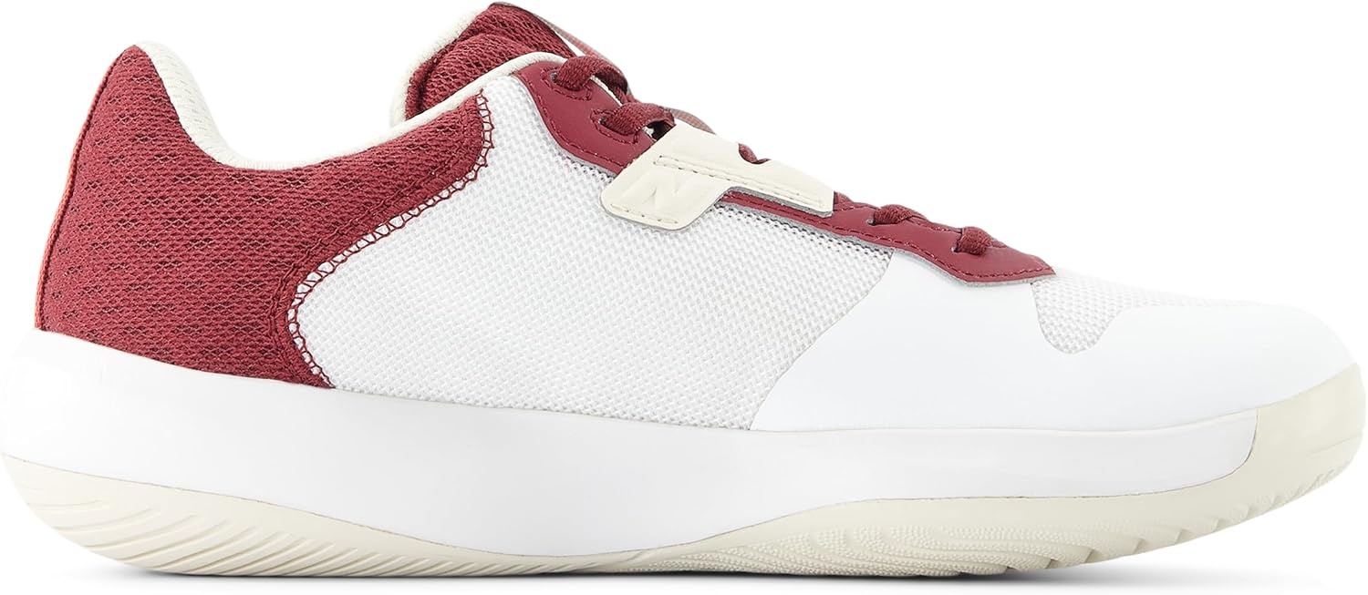 image:imageNew Balance Womens 696 V6 Tennis ShoeWhiteMonarch Burgundy