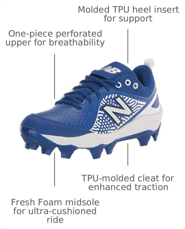 image:imageNew Balance Womens Fresh Foam Velo V2 Molded Softball ShoeTeam RoyalWhite