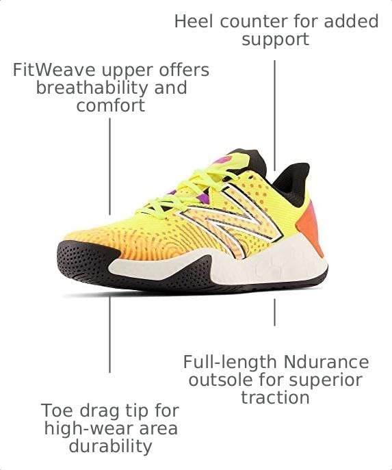 image:imageNew Balance Womens Fresh Foam X Lav V2 Hard CourtCosmic PineappleCosmic Rose