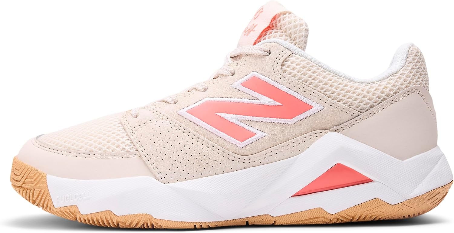 image:imageNew Balance Womens FuelCell Delray V2 Tennis ShoesBisqueUrgent Red