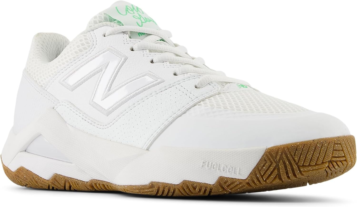 image:imageNew Balance Womens FuelCell Delray V2 Tennis ShoesWhiteGreen Apple