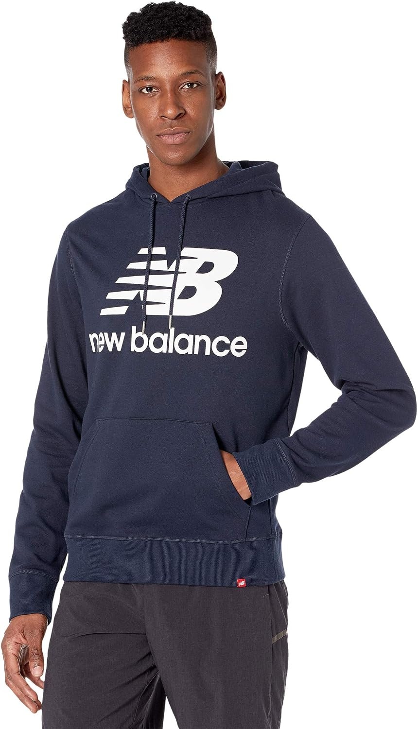 image:imageNew Balance mens Nb Essentials Stacked Logo Pullover HoodieEclipse