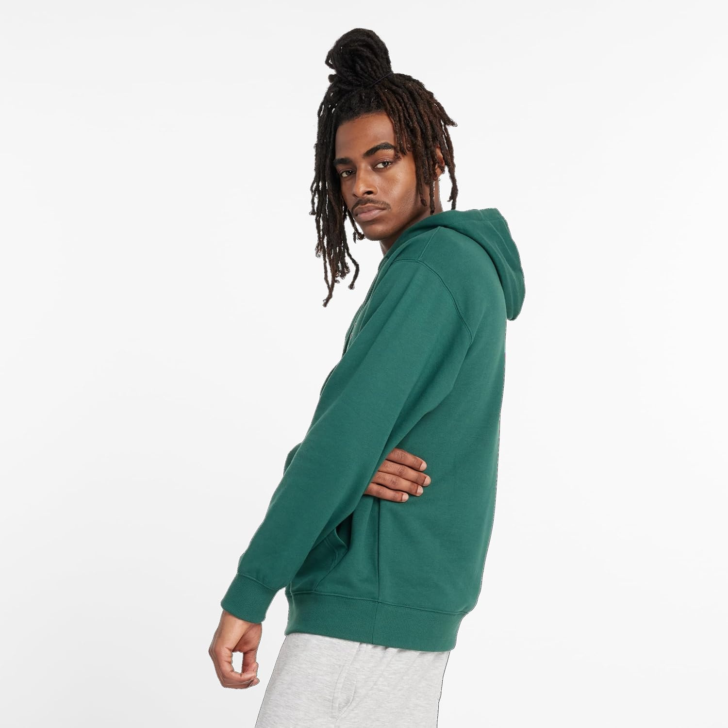 image:imageNew Balance mens Nb Essentials Stacked Logo Pullover HoodieNightwatch Green