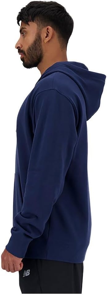 image:imageNew Balance mens Nb Essentials Stacked Logo Pullover HoodieNny Navy