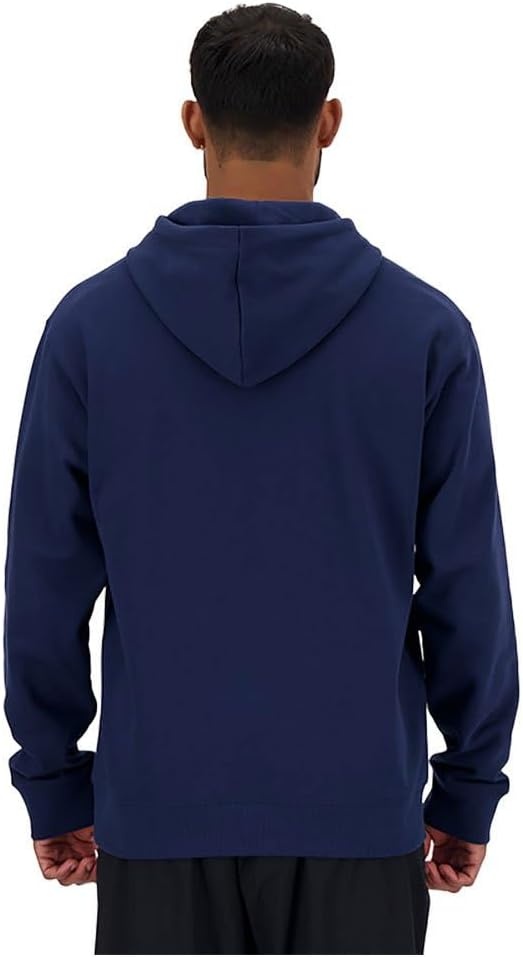 image:imageNew Balance mens Nb Essentials Stacked Logo Pullover HoodieNny Navy