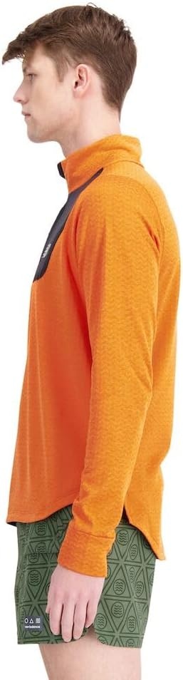 image:imageNew Balance mens Nb Heat Grid Half Zip 22Cayenne