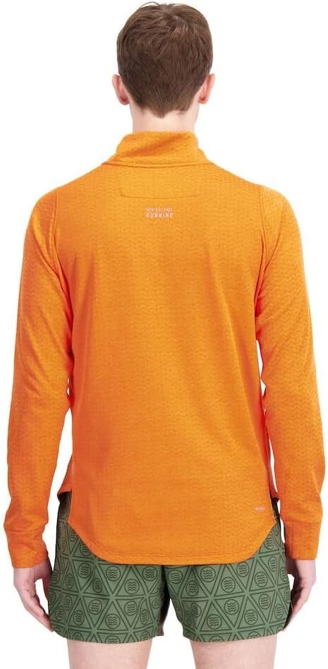 image:imageNew Balance mens Nb Heat Grid Half Zip 22Cayenne