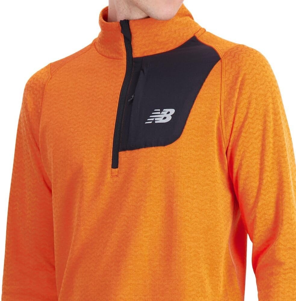 image:imageNew Balance mens Nb Heat Grid Half Zip 22Cayenne