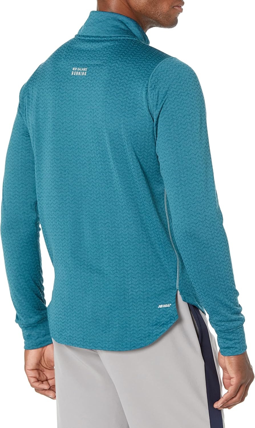 image:imageNew Balance mens Nb Heat Grid Half Zip 22Dark Moonstone Heather