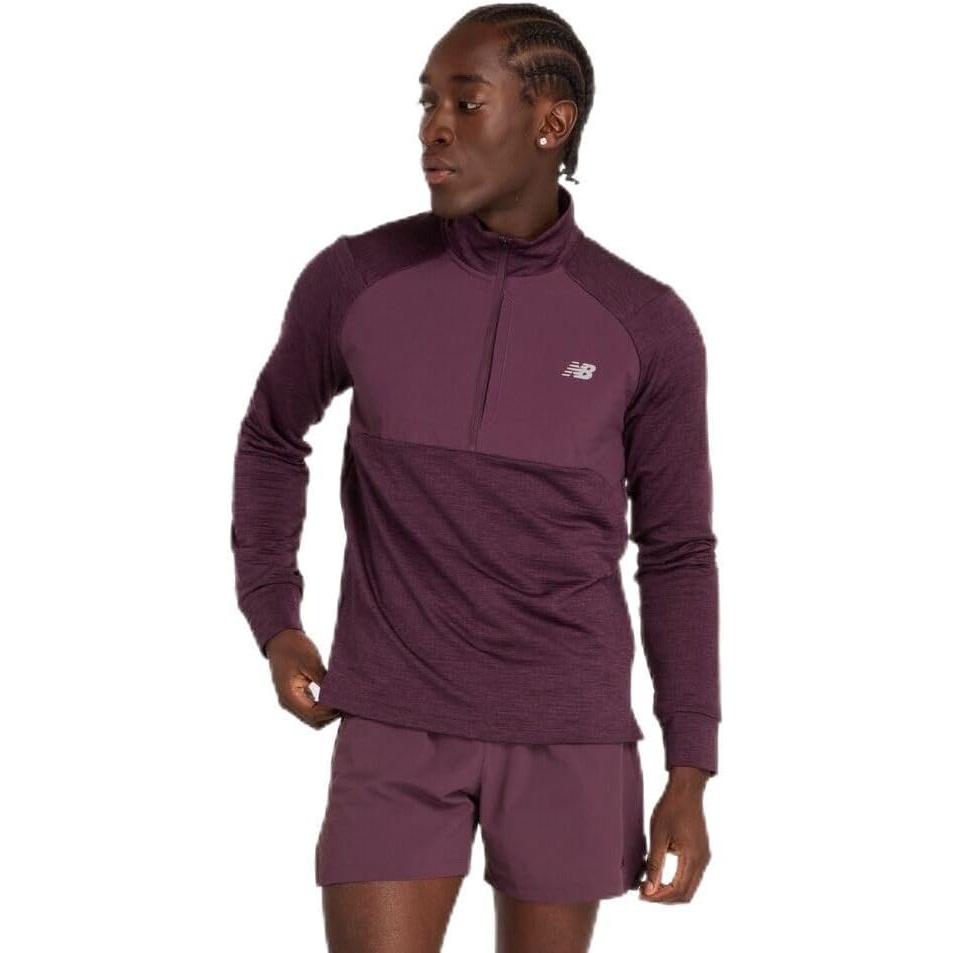 image:imageNew Balance Mens Athletics Heat Grid 12 ZipPlum Brown